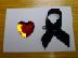 heart and black ribbon