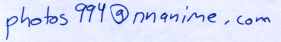 a handwritten email address